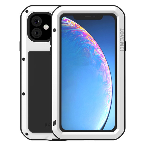 iPhone 11 Pro Max LOVE MEI Metal Shockproof Waterproof Dustproof Protective Case - White