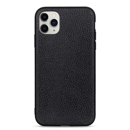 iPhone 11 Pro Litchi Texture Genuine Leather Folding Protective Case - Black