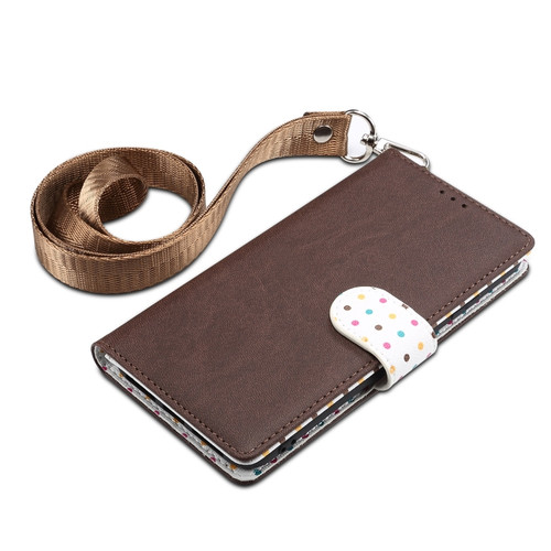 iPhone 11 Pro Wave Point Horizontal Flip Leather Case with Card Slots & Holder & Wallet & Lanyard  - Brown