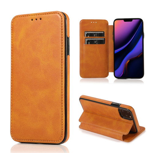iPhone 11 Pro Knight Magnetic Suction Leather Phone Case  - Khaki