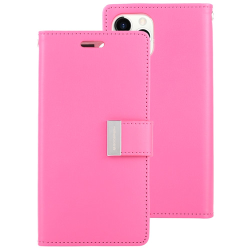 iPhone 11 Pro MERCURY GOOSPERY RICH DIARY Crazy Horse Texture Horizontal Flip Leather Case  with Holder & Card Slots & Wallet - Rose Red