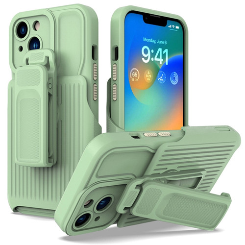 iPhone 11 Pro Explorer Series Back Clip Holder PC Phone Case  - Cyan