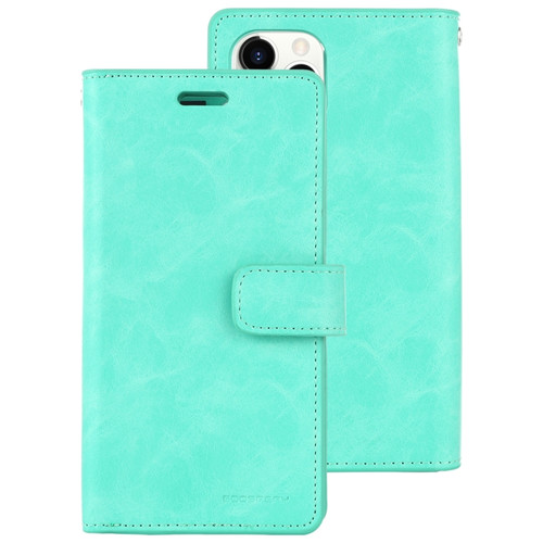 iPhone 11 Pro MERCURY GOOSPERY MANSOOR Horizontal Flip Leather Case with Holder & Card Slots & Wallet - Mint Green