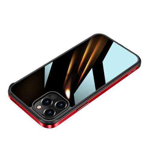 iPhone 11 Pro SULADA Shockproof Aviation Aluminum Metal Frame + Nano Glass + TPU Protective Case  - Red