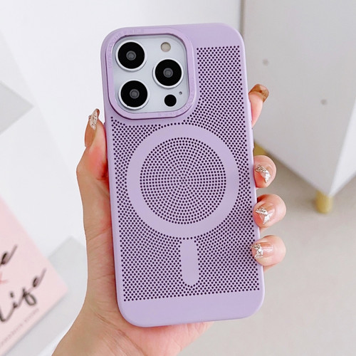 iPhone 11 Pro Grid Cooling MagSafe Magnetic Phone Case - Lilac