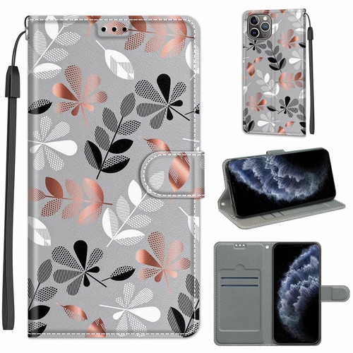 iPhone 11 Pro Voltage Colored Drawing Magnetic Clasp Horizontal Flip PU Leather Case with Holder & Card Slots  - C19 Material Flower