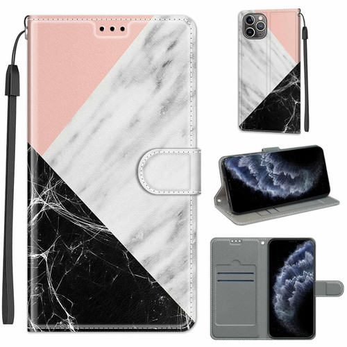 iPhone 11 Pro Voltage Colored Drawing Magnetic Clasp Horizontal Flip PU Leather Case with Holder & Card Slots  - C07 Pink White Black