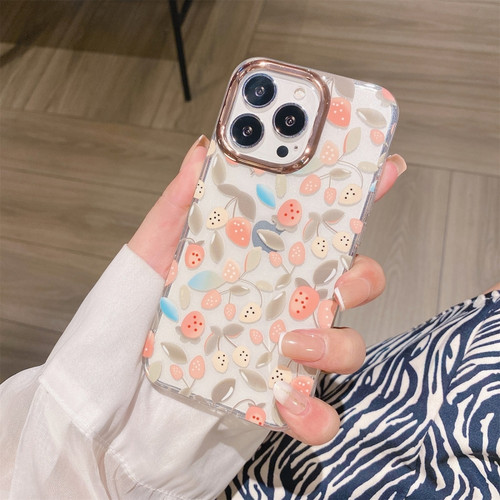 iPhone 11 Pro Glitter Powder Electroplating Flower Shockproof Phone Case  - Flower S3