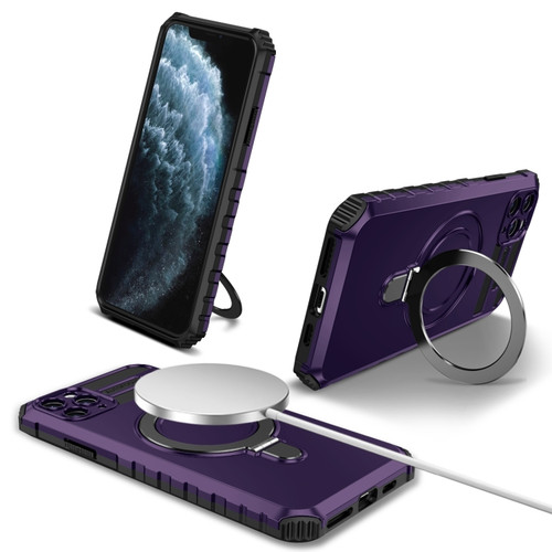 iPhone 11 Pro MagSafe Magnetic Holder Phone Case - Purple