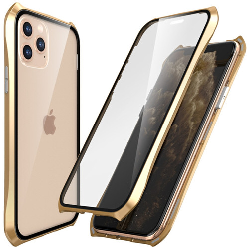 iPhone 11 Pro PC Magneto Shell Series All-Inclusive Anti-Fall Waterproof Protection Case - Gold