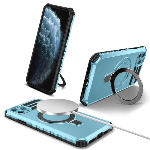 iPhone 11 Pro MagSafe Magnetic Holder Phone Case - Light Blue