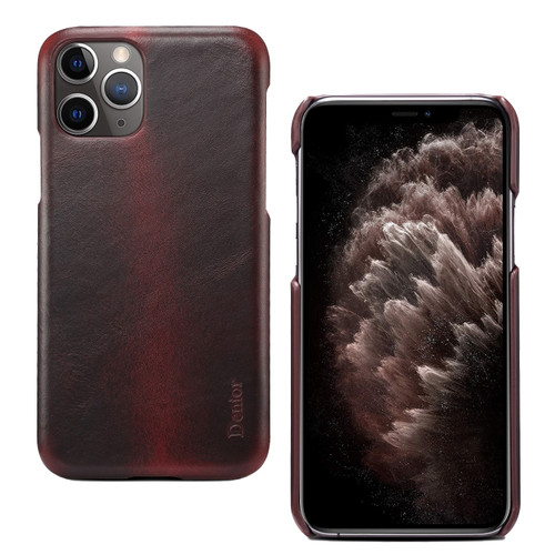 iPhone 11 Pro Denior Oil Wax Cowhide Phone Case - Red
