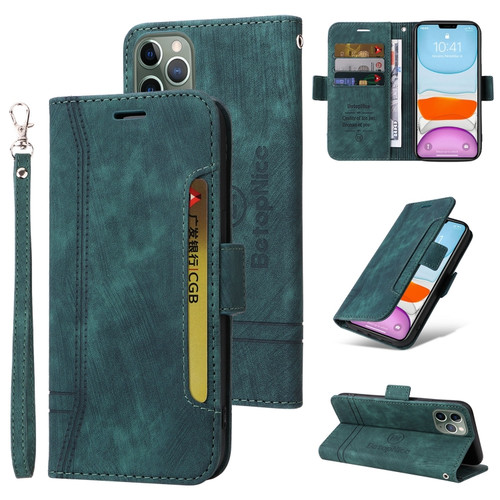 iPhone 11 Pro BETOPNICE Dual-side Buckle Leather Phone Case - Green
