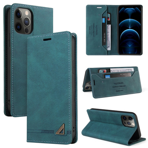 Skin Feel Anti-theft Brush Horizontal Flip Leather Case with Holder & Card Slots & Wallet iPhone 11 Pro - Blue