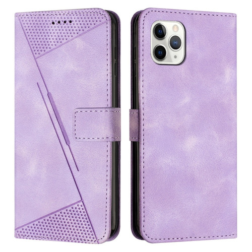 iPhone 11 Pro Dream Triangle Leather Phone Case with Lanyard - Purple