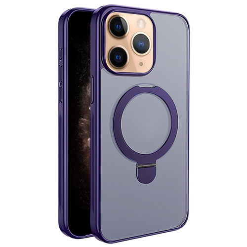 iPhone 11 Pro Multifunctional MagSafe Holder Phone Case - Purple