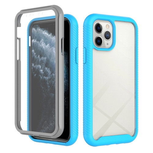 iPhone 11 Pro Starry Sky Solid Color Series Shockproof PC + TPU Case with PET Film  - Sky Blue