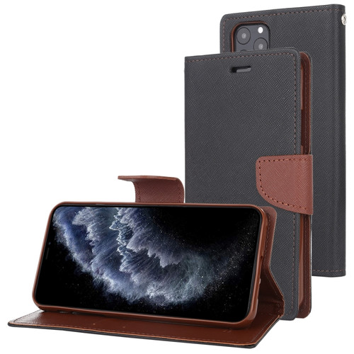 iPhone 11 Pro MERCURY GOOSPERY FANCY DIARY Horizontal Flip Leather Case with Holder & Card Slots & Wallet - Black Brown
