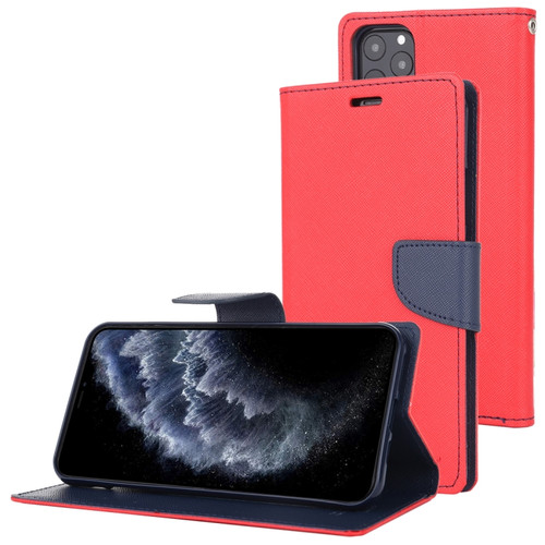 iPhone 11 Pro MERCURY GOOSPERY FANCY DIARY Horizontal Flip Leather Case with Holder & Card Slots & Wallet - Red