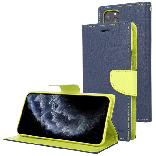 iPhone 11 Pro MERCURY GOOSPERY FANCY DIARY Horizontal Flip Leather Case with Holder & Card Slots & Wallet - Navy