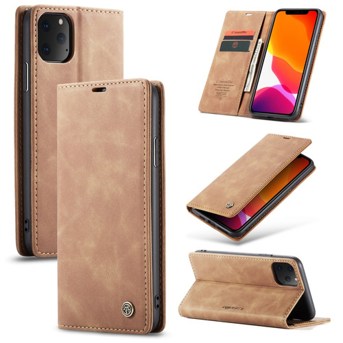 CaseMe-013 Multifunctional Horizontal Flip Leather Case with Card Slot & Holder & Wallet iPhone 11 Pro - Brown