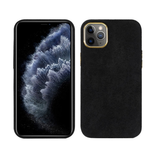 iPhone 11 Pro Plush Roughout PU Phone Case  - Black