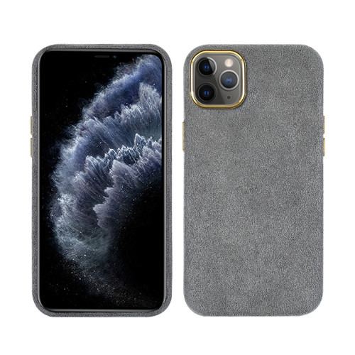 iPhone 11 Pro Plush Roughout PU Phone Case  - Grey