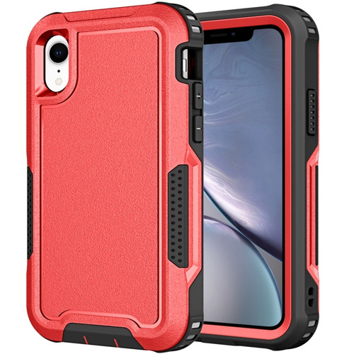 iPhone XR 3 in 1 PC + TPU Shockproof Phone Case - Red