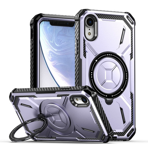 iPhone XR Armor Series MagSafe Magnetic Holder Phone Case - Light Purple