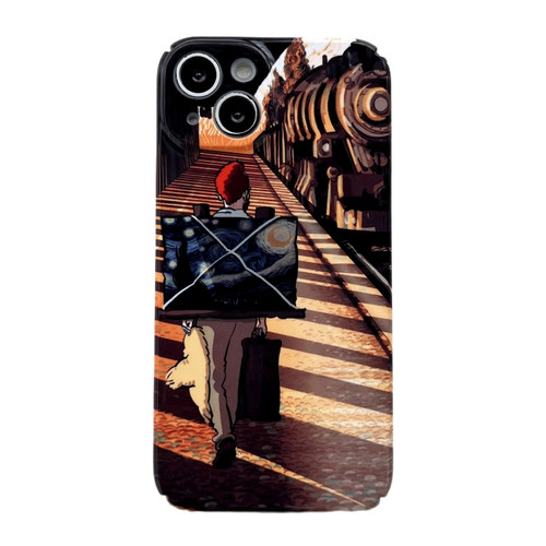 iPhone XS Max Precise Hole Glossy PC Phone Case - Train Station