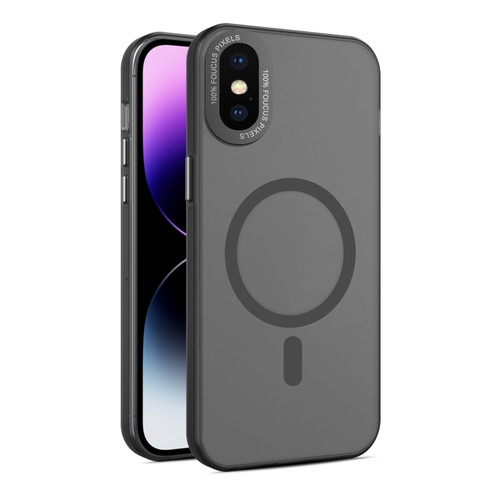 iPhone XS Max MagSafe Frosted Translucent Mist Phone Case - Black