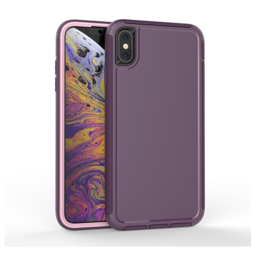 iPhone X / XS 360 All-inclusive Shockproof Precise Hole PC + TPU Protective Case - Purple