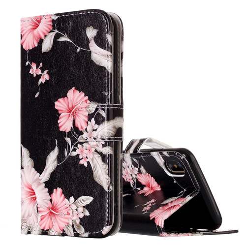 iPhone X / XS Azalea Pattern Horizontal Flip Leather Case with Holder & Card Slots & Wallet