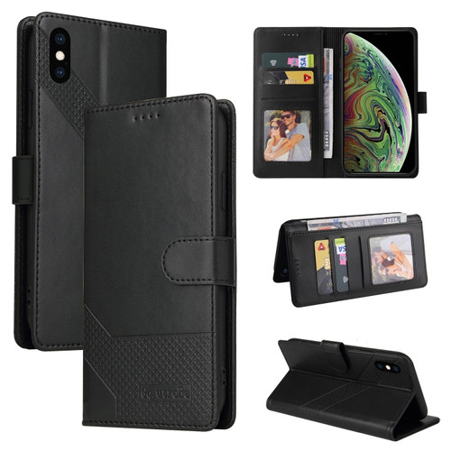 iPhone X / XS GQUTROBE Skin Feel Magnetic Leather Phone Case - Black