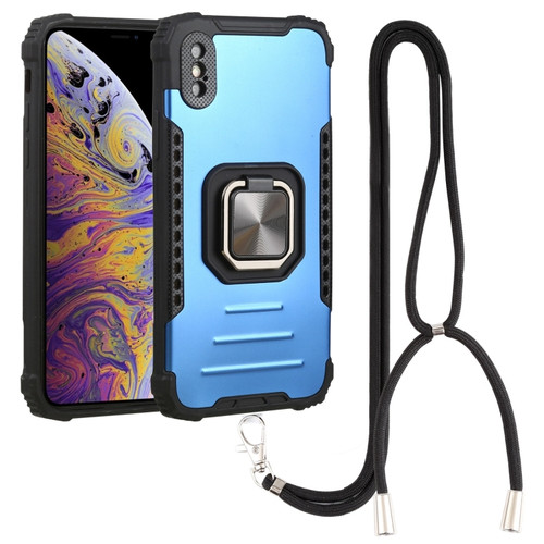 iPhone X / XS Lanyard Aluminum TPU Case - Blue