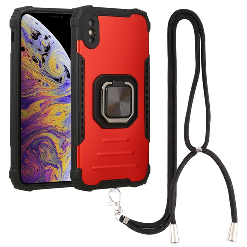 iPhone X / XS Lanyard Aluminum TPU Case - Red