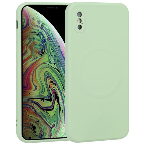 iPhone X / XS Liquid Silicone Full Coverage Shockproof Magsafe Phone Case - Green