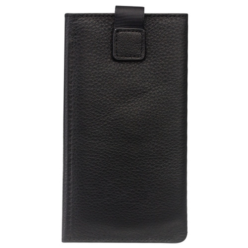 iPhone X / XS QIALINO Nappa Texture Top-grain Leather Horizontal Flip Wallet Case with Card Slots - Black