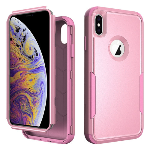 iPhone X / XS TPU + PC Shockproof Protective Case - Pink