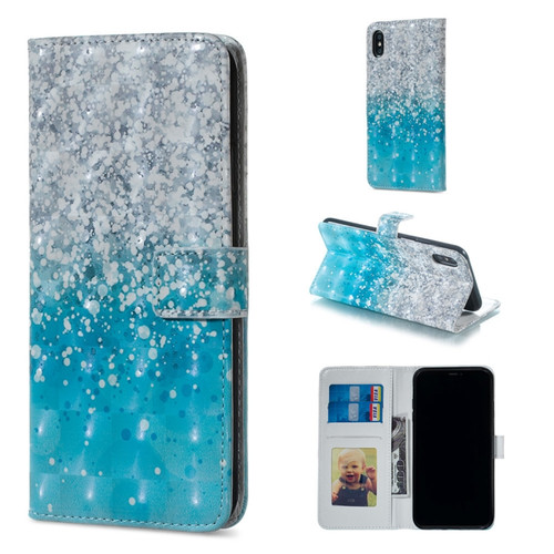 iPhone X Sea and Sand Pattern Horizontal Flip Leather Case with Holder & Card Slots & Photo Frame & Wallet