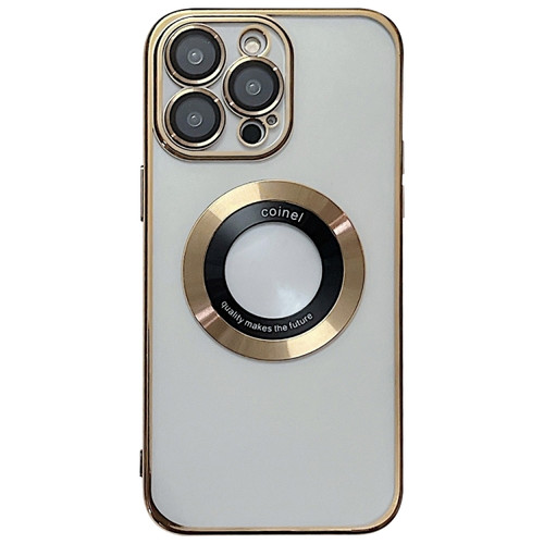 iPhone 15 Pro Max Magsafe Electroplating TPU Phone Case - Golden