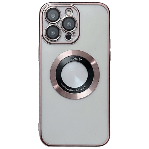 iPhone 15 Pro Max Magsafe Electroplating TPU Phone Case - Rose