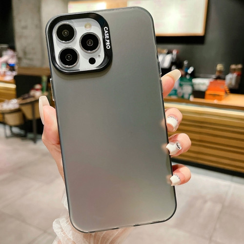 iPhone 15 Pro Max IMD Colorful Gradient Acrylic Phone Case - Black
