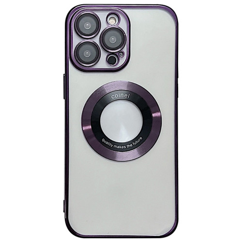 iPhone 15 Pro Magsafe Electroplating TPU Phone Case - Purple