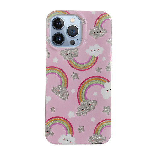 iPhone 13 Pro Max PC + TPU Dual-side Laminating IMD Phone Case - Pink