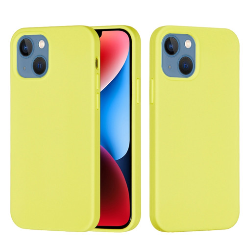 iPhone 15 Solid Color Silicone Phone Case - Lemon Yellow