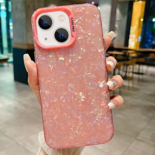 iPhone 15 IMD Shell Texture TPU + Acrylic Phone Case - Pink