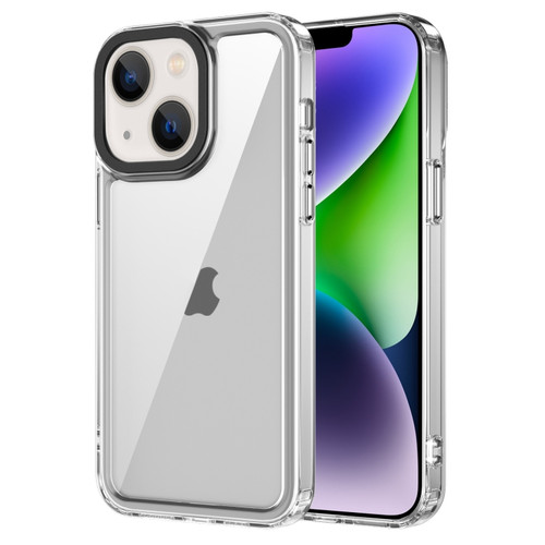 iPhone 15 Transparent Acrylic + TPU Shockproof Phone Case - Transparent