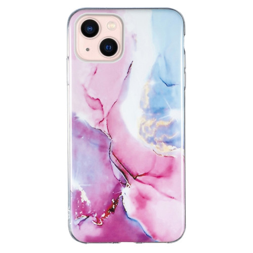 IMD Marble TPU Phone Case iPhone 15 - Pink Blue