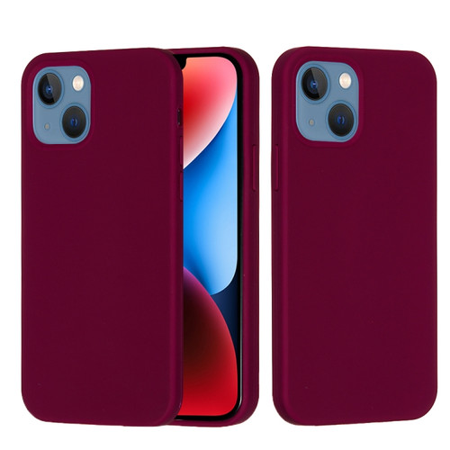 iPhone 15 Plus Solid Color Silicone Phone Case - Violet